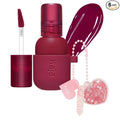 Kaja Lip & Blush Glazed Keychain Stain - Jelly Charm 01 Cherry Spritz | with Triple Berry Complex, Lemon Fruit Extract &Olive Squalane, Hydrating, Long Lasting Tint