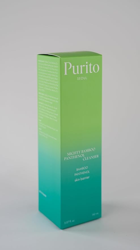 PURITO Mighty Bamboo Panthenol Cleanser, Gentle Face Wash for Moisturizing, Makeup Remover, for Sensitive Skin, Vegan & Cruelty-Free Face Cleanser150ml / 5.07 fl. Oz.