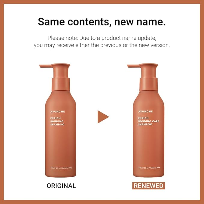 AYUNCHE Enrich Bonding Shampoo for Damaged Hair 11.8oz | No more Tangled Hair and Split Ends | Intensive Care | Korean Salon Brand