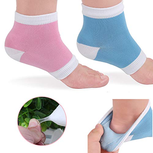 5 Pairs Moisturizing Gel Heel Socks Vented Unisex Toe Open Feet Care Dry Skin