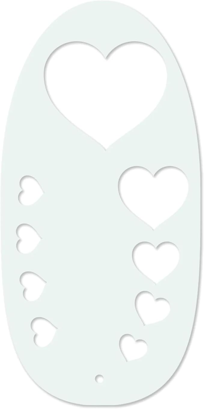 Stencil1FX - Hearts Eye Makeup Stencil for Costumes, Dress Up, Halloween, Cosplay, Face Painting, Raves, Festivals, Parades, Parties, Valentine's Day, Pride, Love