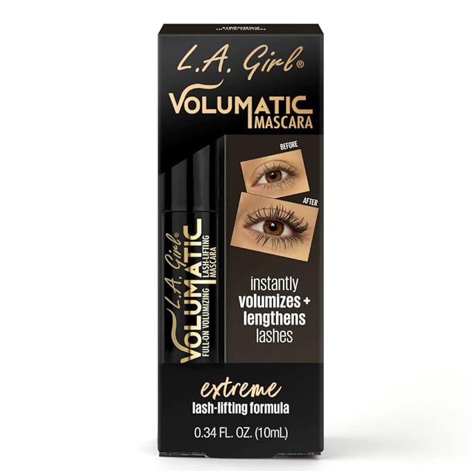 L.A. Girl Volumatic Mascara, Black Brown GMS652 (Pack of 2)
