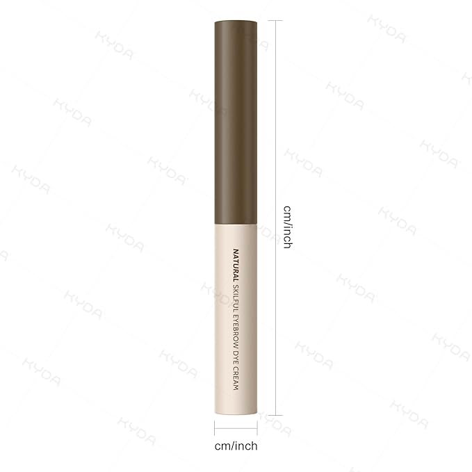 KYDA 2 Pcs Tinted Eyebrow Cream, Ultra-Fine Brush Tinted Brow Gel, Waterproof Smudgeproof Eyebrow Mascara, Long Wear, Natural Brow Makeup without Clumping, Natural Brown