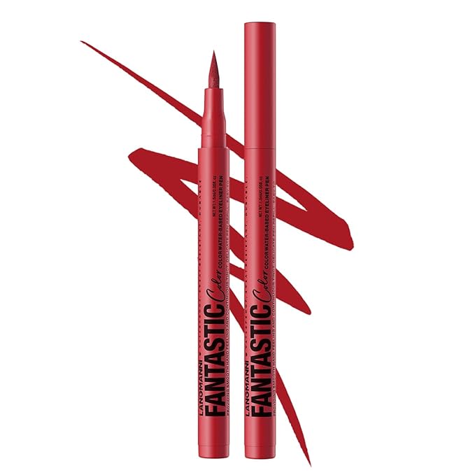 Liquid Eyeliner Pen with Ultra Fine Felt Tip - Matte Red, Waterproof, Smudge Proof & Quick Drying for Long Lasting Wear (05#)