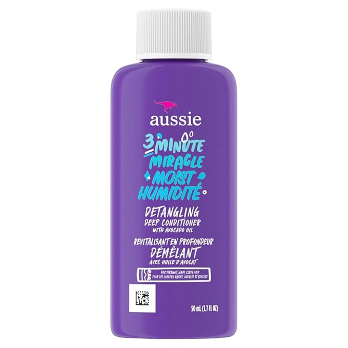 Aussie 3 Minute Miracle Moist Deep Conditioning Treatment, Travel Size 1.7 fl oz