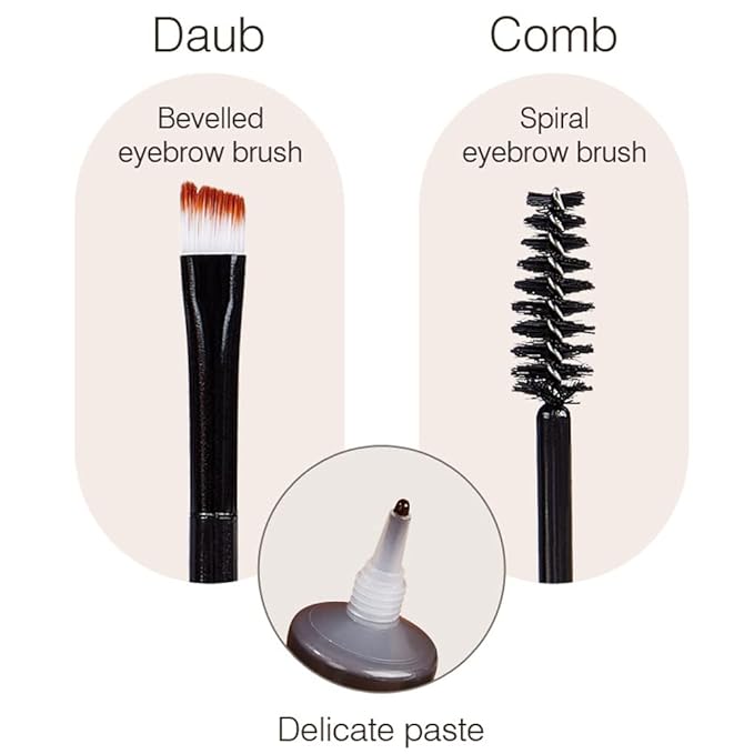 Tinted Thickening Eyebrow Mascara with Two Eyebrow Brushes,Brow Fast Sculpt,Waterproof,Transfer-proof,Eyebrow Tinting Kit- Cruelty Free - Light Medium Brown (2 Pack) (02#Reddish Brown &03#Gray)