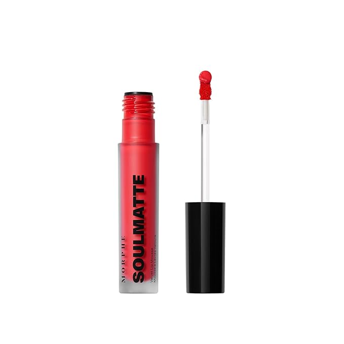 Morphe Soulmatte Velvet Lip Mousse - Air-Whipped Matte Lipstick for Women with Vitamin E to Hydrate, Soften & Smooth - Provides Long Lasting & Velvety Formula - First Kiss (0.13 Fl Oz)