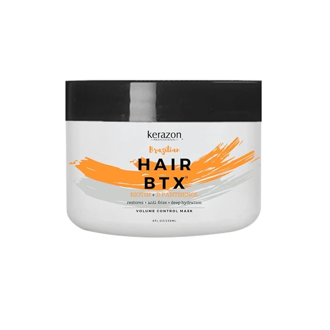Kerazon Brazilian Hair BTX Treatment For All Hair Types + Sulfate Free and Sodium Free Shampoo & Conditioner KIT