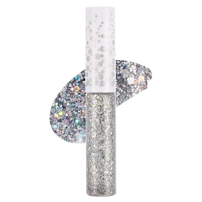 Liquid Glitter Eyeshadow & Eyeliner - Metallic Glitter Shimmer Eye Looks, Waterproof, Long Lasting & Quick-Drying Sparkling Eye Shadow Makeup Euphoria 02