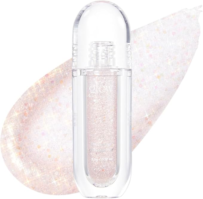 glow shattered glass glitter #1979 | metallic shimmer | long-lasting | multidimensional sparkle | smooth liquid formula | precision applicator | 0.1 oz
