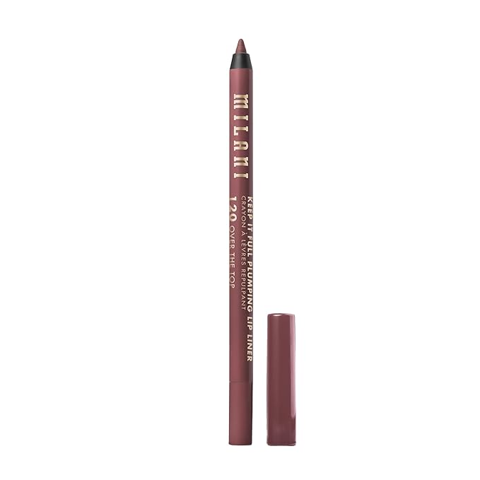 Milani Keep It Full Plumping Lip Liner - Long-Lasting Creamy Pencil for Visibly Fuller Lips - 8-Hour Wear with Chili Extract & Maxi-Lip - Vegan & Cruelty-Free, Made in USA, Over The Top