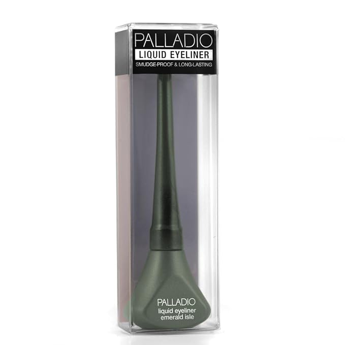 Palladio Liquid Eyeliner, Highly Pigmented and Waterproof, For Intense Eye Definition, Smear-proof Eyeliner Liquid, Includes Easy Grip Wand and Felt Tip Applicator, Emerald Isle