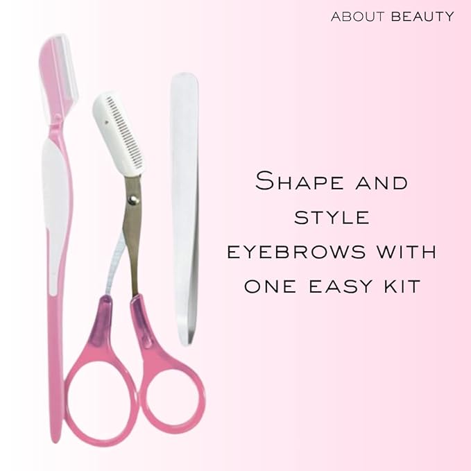 Brow Wow - 3 Eyebrow Groomers for Shaping, Grooming, and Styling, Made with Japanese Steel for Painless Removal and Shaping of Facial Hair