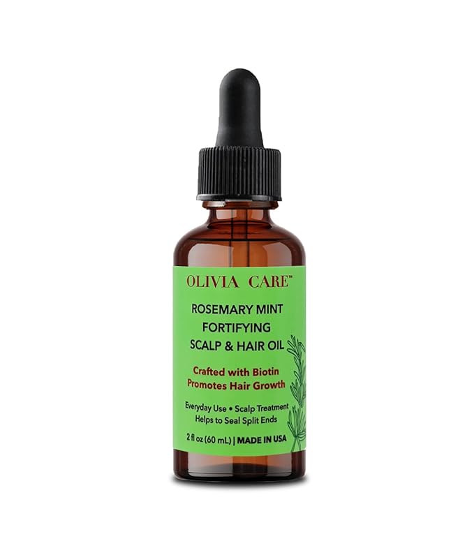 OLIVIA CARE Rosemary Oil for Hair Growth - Rosemary Oil & Mint Oil with Biotin, Fortifying Scalp and Hair Treatment to Aid Hair Growth, Made in USA.