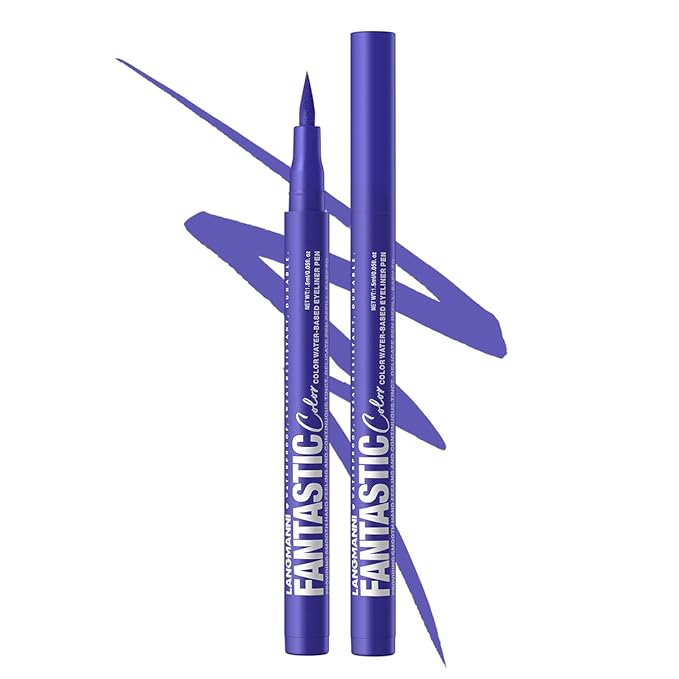 Liquid Eyeliner Pen with Ultra Fine Felt Tip - Matte Blue, Waterproof, Smudge Proof & Quick Drying for Long Lasting Wear (08#)