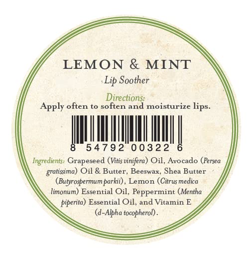 Three Sisters Apothecary Lip Soothers (Lemon & Mint)