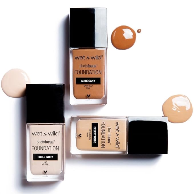 wet n wild Photo Focus Matte Liquid Foundation Soft Beige, Vegan & Cruelty-Free