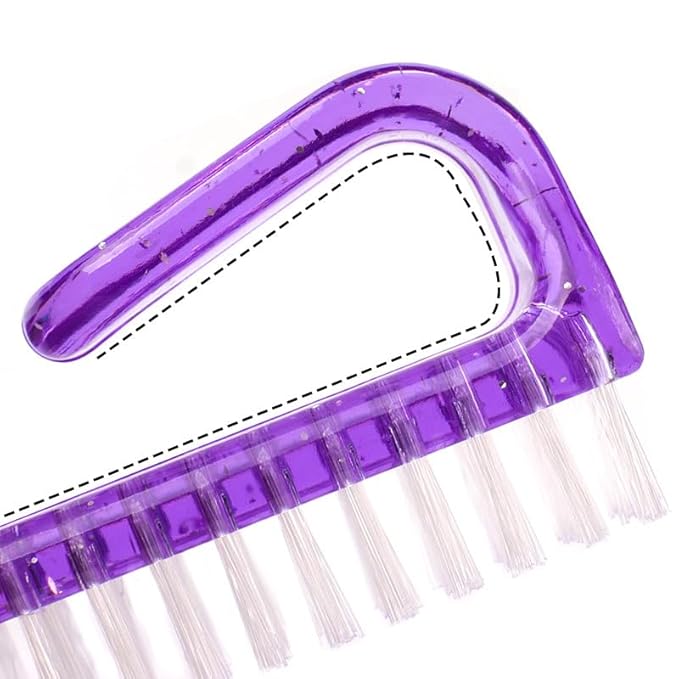 3Pcs Different Kinds of Fingernail brush with Plastic Handle Nail brush for cleaning Fingernails - Easy to use Nail Scrub brush - Nail Cleaner Nail brushes for Hands Feet(pink)