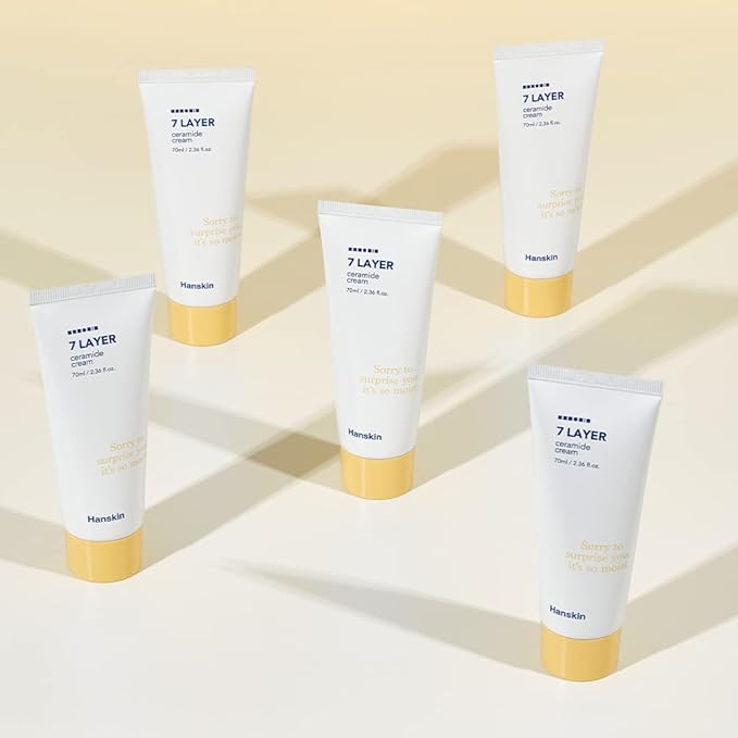 Hanskin 7 Layer Ceramide Cream, Lasts for 48 Hours, 2.4 fl. oz, 70ml, Moisturizes Dry Skin, Moisturizer, For All Type, Sensitive Skin, Redness, Boosting Calming Cream