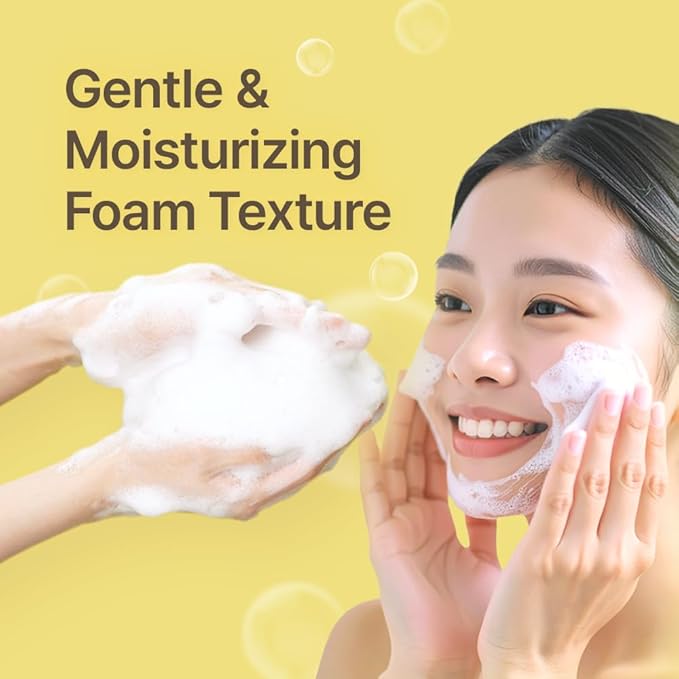 Yuja Ceramide pH Balancing Cleansing Foam, Low pH Facial Cleanser for Sensitive Skin, Soft Bubble foam, Korean Vegan Makeup Remover, 5.07 fl oz