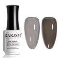 RARJSM Jelly Black Nude Gel Nail Polish Sheer Black Clear Glass Gel Polish Neutral Transparent Crystal Colors Nail Gel Polish 15ml Single Bottle Soak off UV LED Cured for Home Salon DIY Manicure