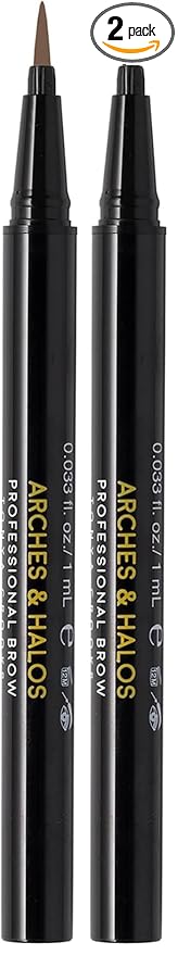 Arches & Halos Microfiber Tinted Brow Mousse - Shape and Define - Get Full, Fluffy, Natural Looking Brows - Vegan and Cruelty Free Makeup - Mocha Blonde - 0.106 oz (Pack of 2)