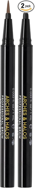 Arches & Halos Microfiber Tinted Brow Mousse - Shape and Define - Get Full, Fluffy, Natural Looking Brows - Vegan and Cruelty Free Makeup - Mocha Blonde - 0.106 oz (Pack of 2)