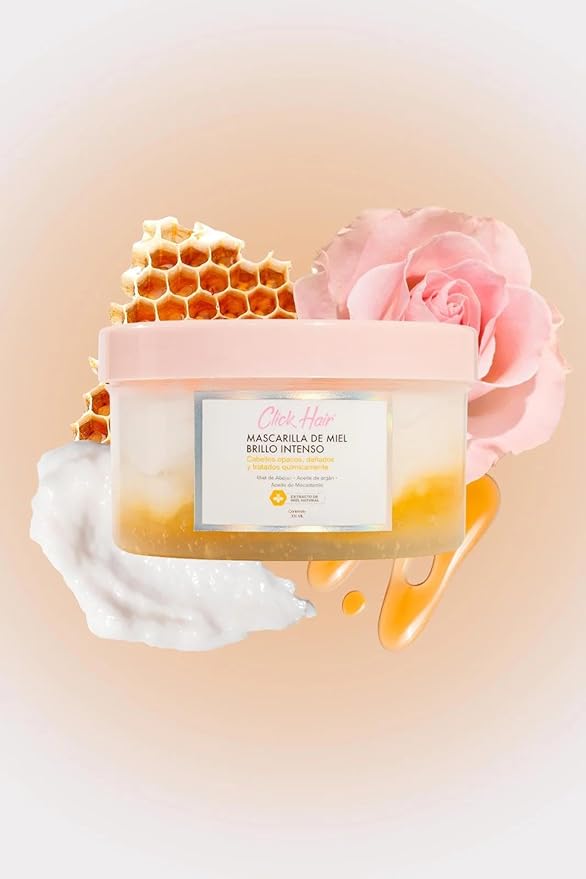 Click Hair Honey Mask Intense Shine | Mascarilla De Miel Brillo Intenso Extracto De Miel Colombia (10.1oz - 300ml)
