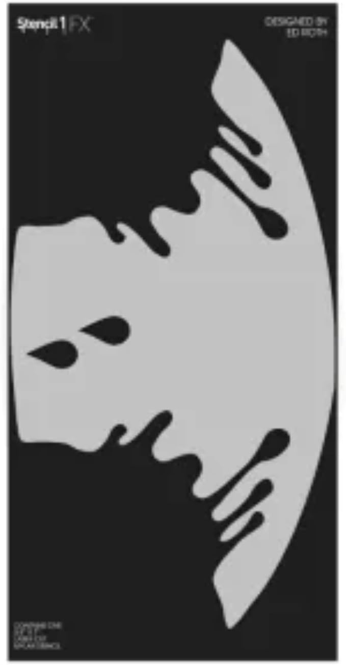 Stencil1FX Eye Drips 2 Tears Makeup Stencil - Water Drops Reusable Stencils for Costumes, Dress Up, Halloween, Cosplay, Face Painting, Raves, Festivals, Parades, Parties
