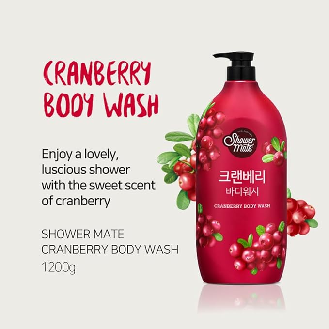 SHOWERMATE Natural Body Wash 42.3 fl oz, 1.2 kg (Cranberry)