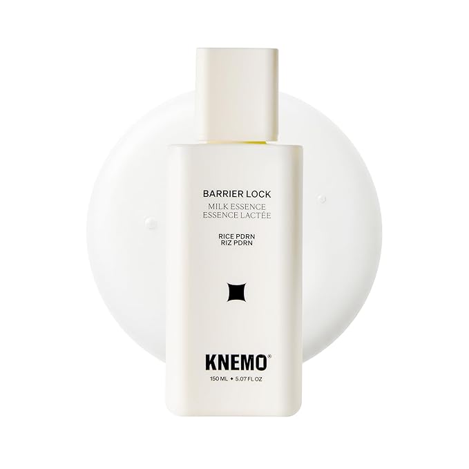KNEMO BARRIER LOCK Rice PDRN Milk Essence - Intense Hydrating Barrier Repair Toner with 6 Ceramides Deep Moisture for Dry, Sensitive, & Irritated Skin