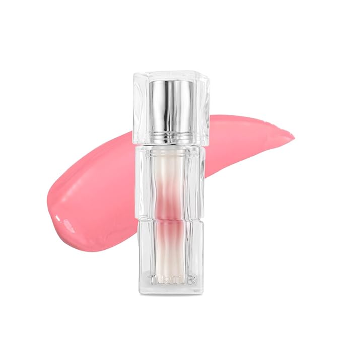 TIRTIR [*Mini Size Waterism Tinted Lip Gloss #24 Lovably, 0.06 Fl Oz – Kiss Ready Lipgloss, 12H Long Lasting Non Sticky Natural Tinted Glow Korean Multiuse Cheek and Lip Tint for Women gift