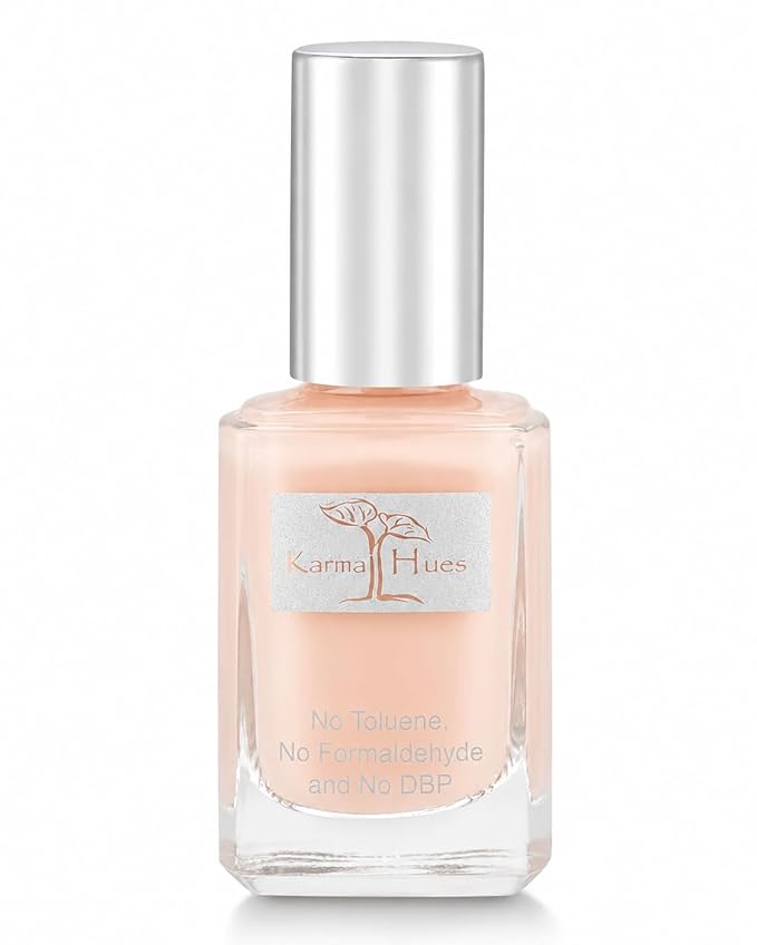 karma organic Deep Nutrition Nail Polish Strengthener - Nail Ridge Filler Base Coat Polish for Thin & Damaged Nails, Non-Toxic, Vegan & Cruelty Free, 0.47 fl oz
