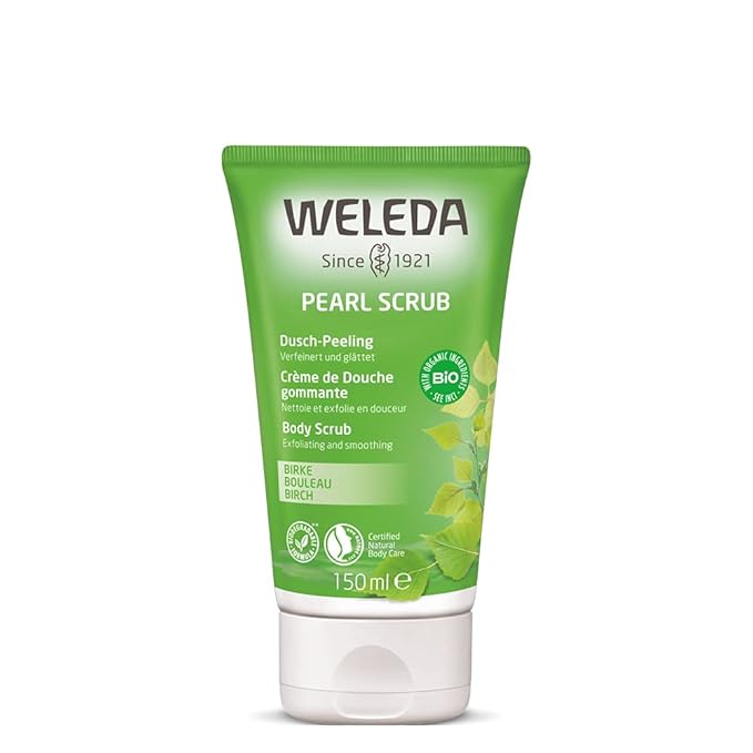 Weleda Birch Body Cleansing Scrub, 5 Fluid Ounce, Plant Rich Cleanser with Birch and Apricot Kernel Oils