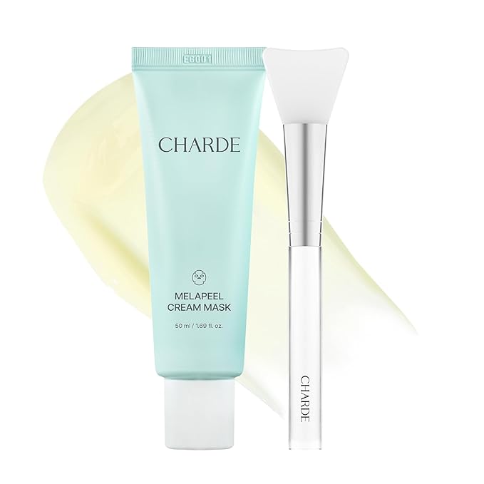 CHARDE Peel Off Cream Mask for Dark Spots, Cream-to-Clear Mask for Brighter, More Even-Looking Skin, At-Home Care Routine (50ml)