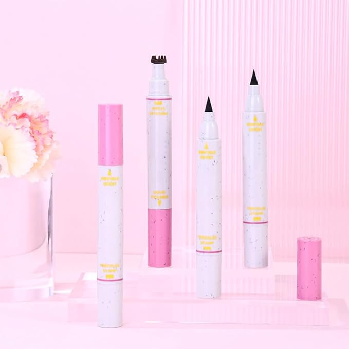 2in1 Waterproof Liquid Eye Liner, Stay All Day Makeup with Fine Brush Tip, Cute and Delicate Freckle Eyeliner, Smudge-Proof and Transfer-Resistant