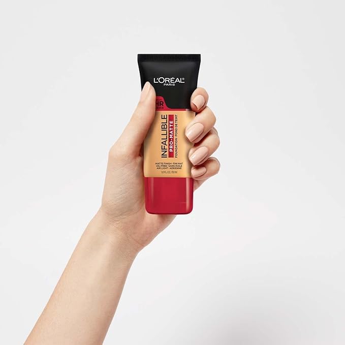 L'Oreal Paris Cosmetics Makeup Infallible Pro-Matte Liquid Longwear Foundation, Natural Beige, 1 fl oz. (Pack of 2)