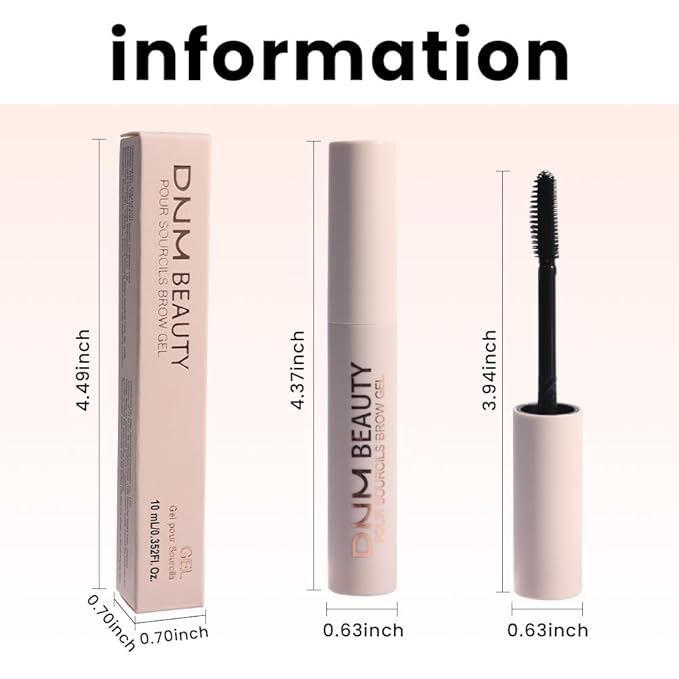 evpct Clear Eyebrow Gel Long Lasting Hold for Lifting Eye Brows, Natural Looking Eyebrow Gels with Short & Long Bristles Brush, Waterproof and Moisturizing, Transparent Smudge-proof Eye Brows Gel
