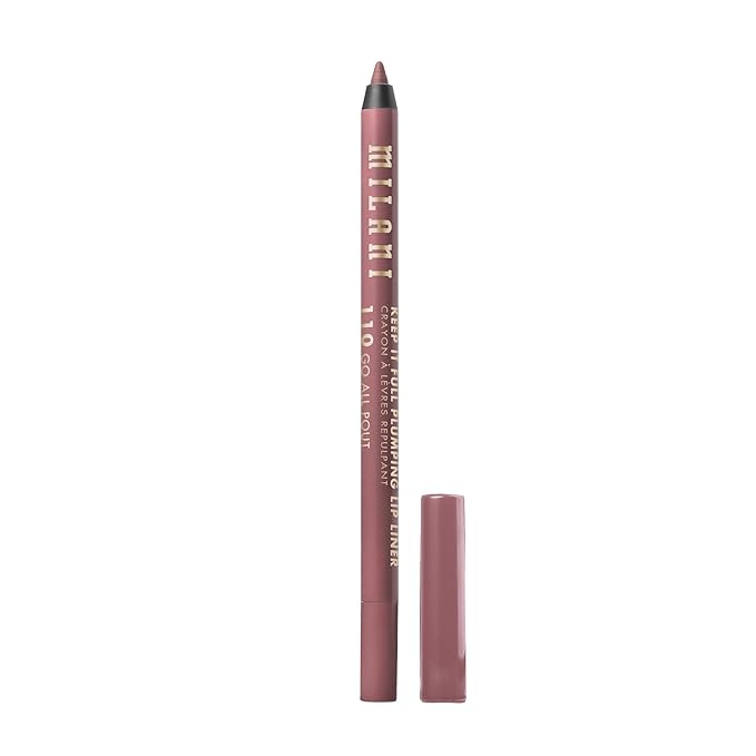 Milani Keep It Full Plumping Lip Liner - Long-Lasting Creamy Pencil for Visibly Fuller Lips - 8-Hour Wear with Chili Extract & Maxi-Lip - Vegan & Cruelty-Free, Made in USA, Go All Pout