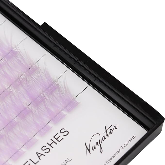 →VAYATOR Wide Stem With Various Colored False Eyelashes D Curl Eyelash String 10-20mm Choose Professional Makeup Personal Eyelash String Grafted Eyelash Extension Cluster（L.P -10-12-14-16mm Mixed）