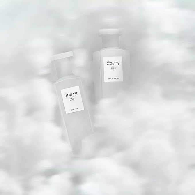 Fine'ry I'm a Musk Hair + Body Fragrance Mist Spray for Women & Men - Clean, Woody Skin Unisex Scent, Long-Lasting with Fluffy Musk, Cotton Blossom & Creamy Sandalwood, Vegan (5 Fl Oz)