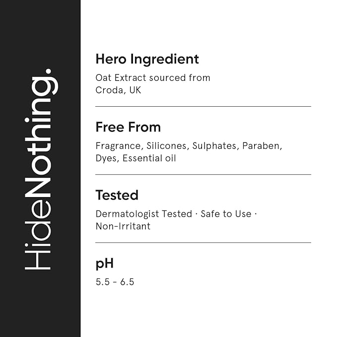 Minimalist 6% Oat Extract Gentle Face Wash for Sensitive, Dry & Dehydrated Skin | Hyaluronic Acid Provides Hydration | For Women & Men | 4 Fl Oz / 120 ml