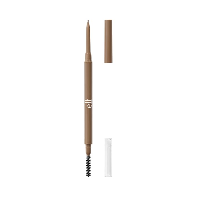 e.l.f. Micro-Fine Brow Pencil, Waterproof Brow Color & Spoolie For Shaping Brows & Creating A Feathered Natural-Looking Finish, Vegan & Cruelty-Free, Neutral Brown