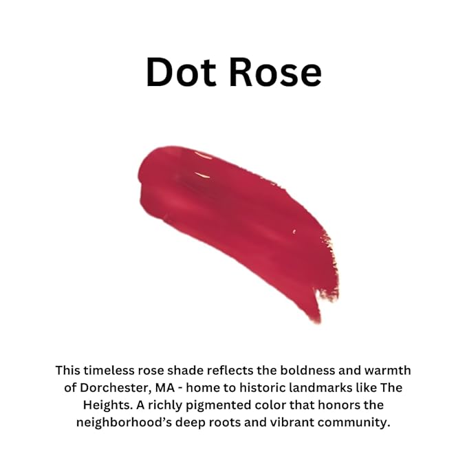 Dot Rose Lip Gloss (.25oz) Vegan, Gluten-Free, Cruelty-Free Formula With Aloe, Vitamins C & E, Spearmint Extract and a Sheer Shine Finish for Soft, Fuller-Looking, Hydrated Lips