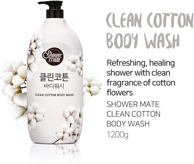 SHOWERMATE Natural Body Wash 42.3 fl oz, 1.2 kg (Clean Cotton)