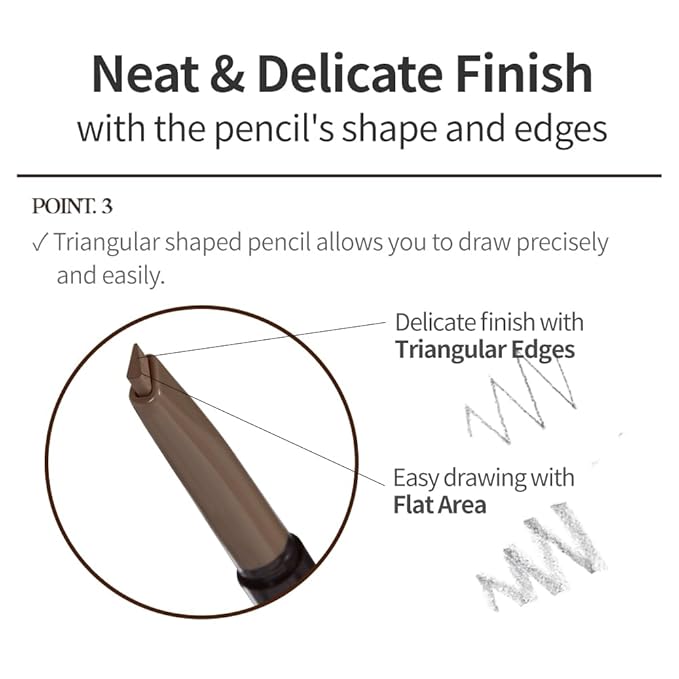 ETUDE Drawing Eye Brow, Eyebrow Pencil, Microblading, Long Lasting, Soft Textured Natural Daily Look, Korean Makeup, Beauty, Gray Brown (0.008 Ounce)