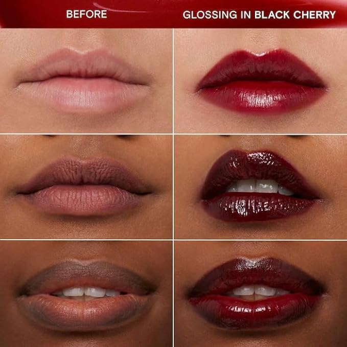 Kulfi Lassi Lips Staining Long-Lasting Moisturizing Lip Oil | Color: Black Cherry - deep red brown 0.12 oz / 3.8 mL