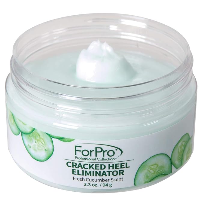 ForPro Professional Collection Cracked Heel Eliminator, Fresh Cucumber Scent, Intensive Repair Treatment for Rough, Dry & Cracked Heels, Reduces Calluses & Skin Build Up, 3.3 oz.