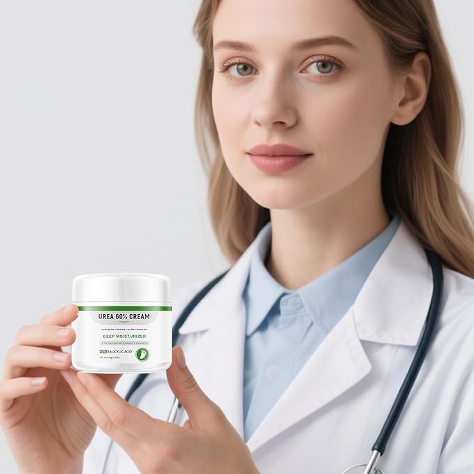 Urea Cream 60 Percent for Feet Maximum Strength, Foot Cream for Dry Cracked Heels and Feet, Foot Moisturizer, 5.29oz/150g