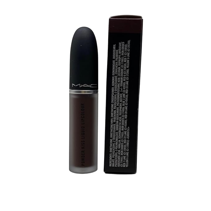 MAC Cosmetics Powder Kiss Liquid Lipcolour - 955 Chestnut (Deep warm brown) .17 oz / 5 ml